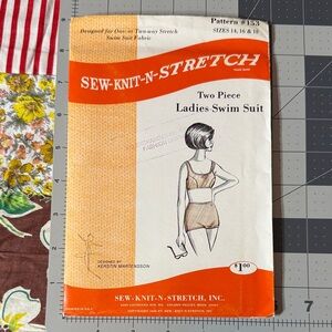 Vintage 1960s Bikini Sewing Pattern – Sew-Knit-N-Stretch 153 – Uncut